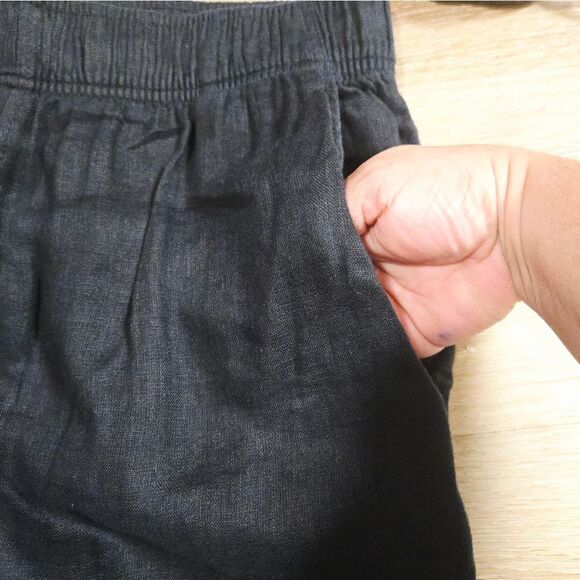 C&C California Black Wide Leg Pants with Elastic Waistband - Picture 10 of 13